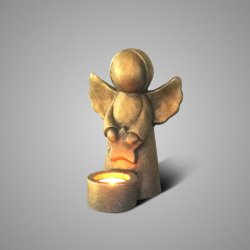 Tealightcup Angel with Star Majestic Gold L D.14 H.20