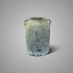Jar with Two Ears Stone Black L D.23 H.32