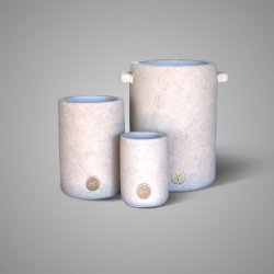 Set of 3 Vases Basic Majestic Taupe D.25-14-10 H.28-21-14