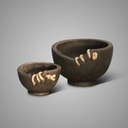 Set Of 2 Tealightcups Majestic Brown D.17-12 H.11-7