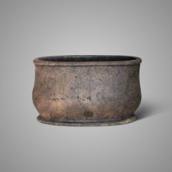 Planter Oval Tall Edge Brynxz Majestic Brown M  42X20X24
