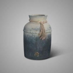 Vase Neck with Rope One Line Ancient Clay  M D.20 H.30
