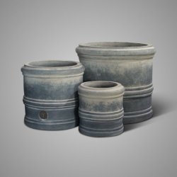 Set of 3 Planters Luxury Ancient Clay D.28-21-14 H.28-21-14