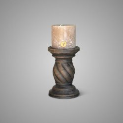 Candleholder Twist Majestic Brown L D.13 H.20