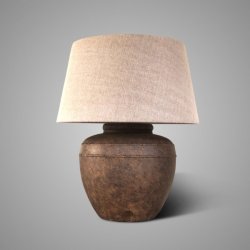 Lamp Two Lines With Rope Majestic Brown D.35 H.33 (BR002)