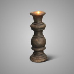 Candleholder Luxury Majestic Brown L D.14 H.35