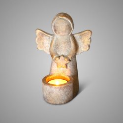Angel with Tealightcup Jewel S D.12 H.16