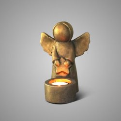 Tealightcup Angel with Star Majestic Gold M D.12 H.16