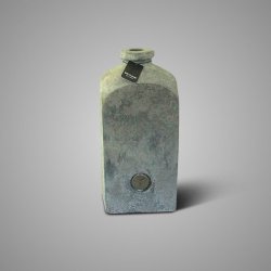 Bottle Square Stone Black M D.13 H.28