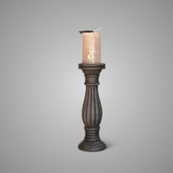 Candleholder Lines Luxury Maj. Brown L D.11 H.32