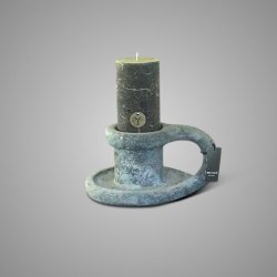Candleholder Nostalgic with Handle Stone Black D.23 H.11