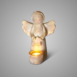 Angel with Tealightcup Jewel L D.15 H.20