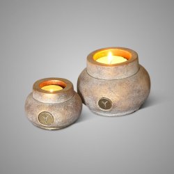 Set of 2Tealightcups Edge Jewel D.13-10 H.9-6