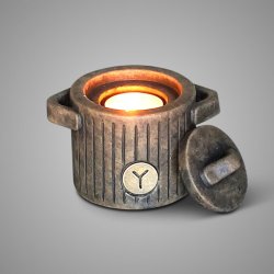 Tealightcup Relief with Top Majestic Brown M D.12 H.10