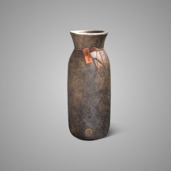 Vase Leather Rope Luxury Majestic Brown L D.18 H.43