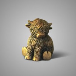 Sitting Scotty Cute Majestic Gold D.14 H.16