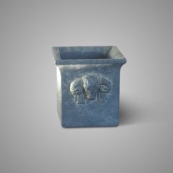 Planter Square Ram Majestic Vintage D.14 H.14