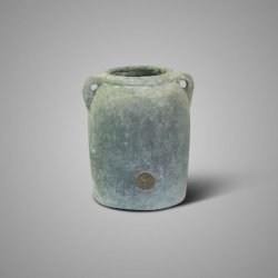 Jar with Two Ears Stone Black S D.16 H.22