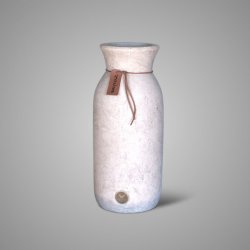 Vase Leather Rope Luxury Majestic Taupe M. D.16 H.37