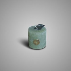 RUSTIC CANDLE  SAGE GREEN D.7 H.7