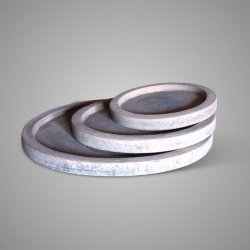 Set of 3 Plates Basic Ancient Earth D.40-30-23 H.3