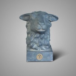 Statue Sheep Majestic Vintage 21X17X25