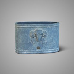 Planter Oval With Ram Majestic Vintage L 45X24X29