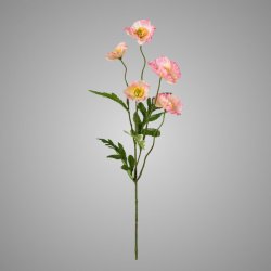 Mohnzweig, 63 cm, rosa
