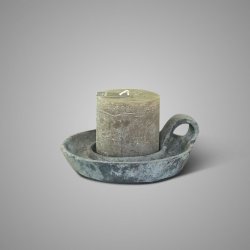 Candleholder Bedroom Stone Black D.22 H.8