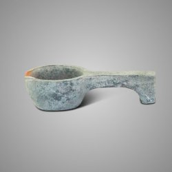 Tealightholder Scoop Stone Black 29x15x7