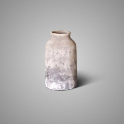 Vase with Neck Stone Black S D.12 H.22
