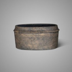 Planter Oval Basic Edge Majestic Brown 44x20x22