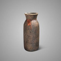 Vase Leather Rope Luxury Majestic Brown M. D.16 H.37
