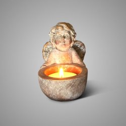 Cosy Angel with Tealightcup Jewel D.15 H.12