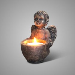 Tealightcup Angel Majestic Brown D.14 H.14