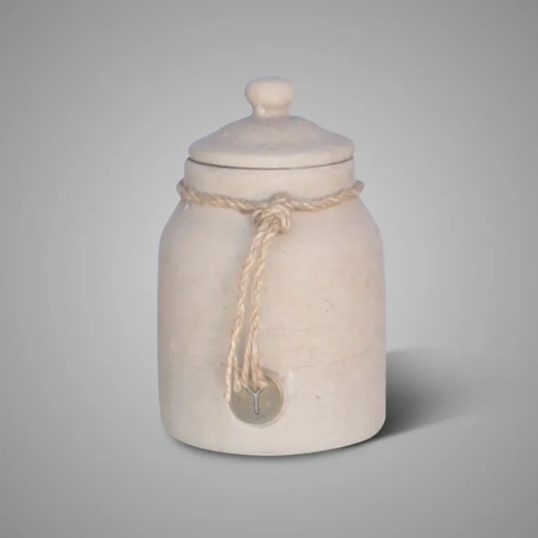 Pot and Top with Rope Majestic Taupe M D.13 H.21