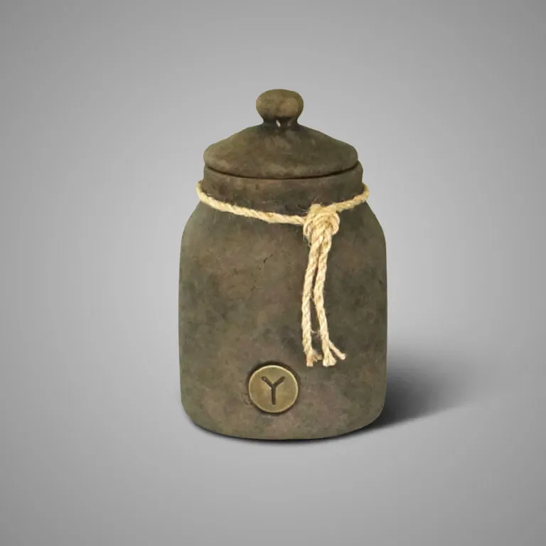 Pot and Top with Rope Majestic Brown M D.13 H.21