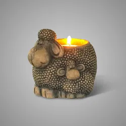 Tealightcup Sheep Majestic Brown D.14 H.13