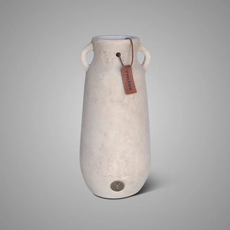 Jug Two Ears With Leather Rope Majestic Taupe M D.16 H.34