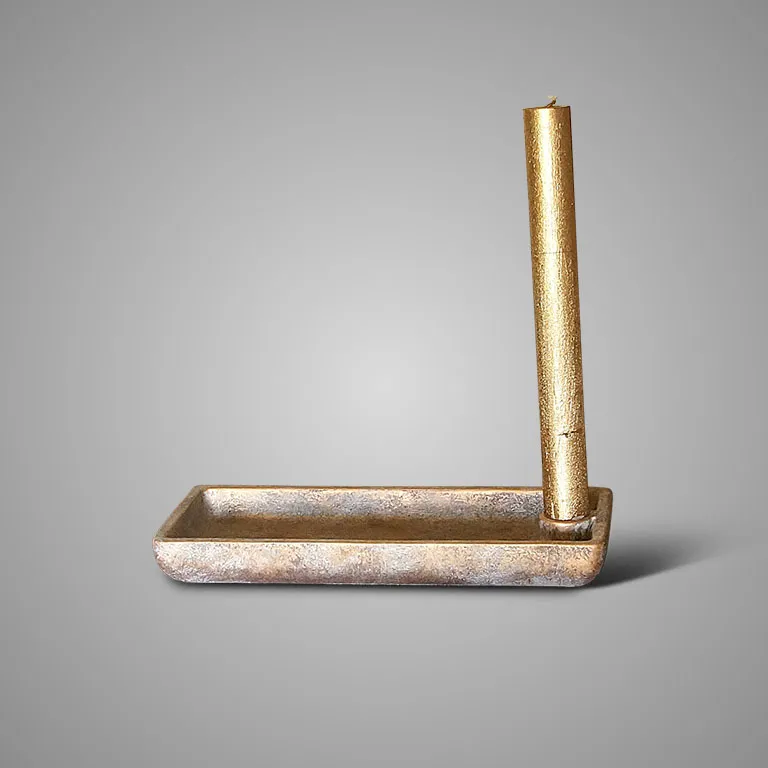 Plate with Candleholder Jewel L 30x12x4