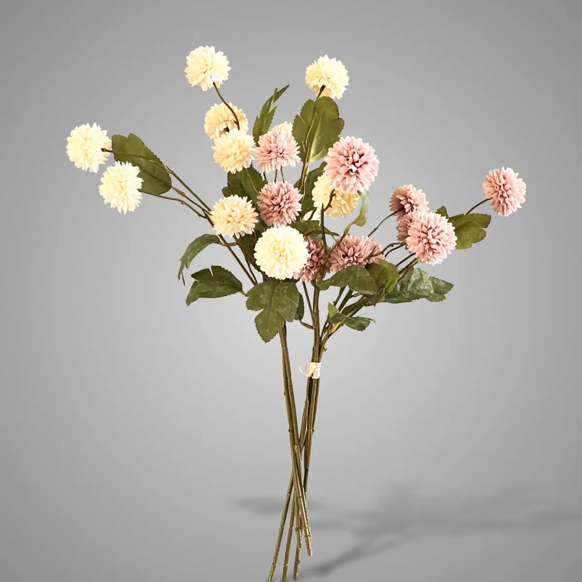Sort. of 2 Chrysanthemum Multi Stem Pink Off White Bundle3 5