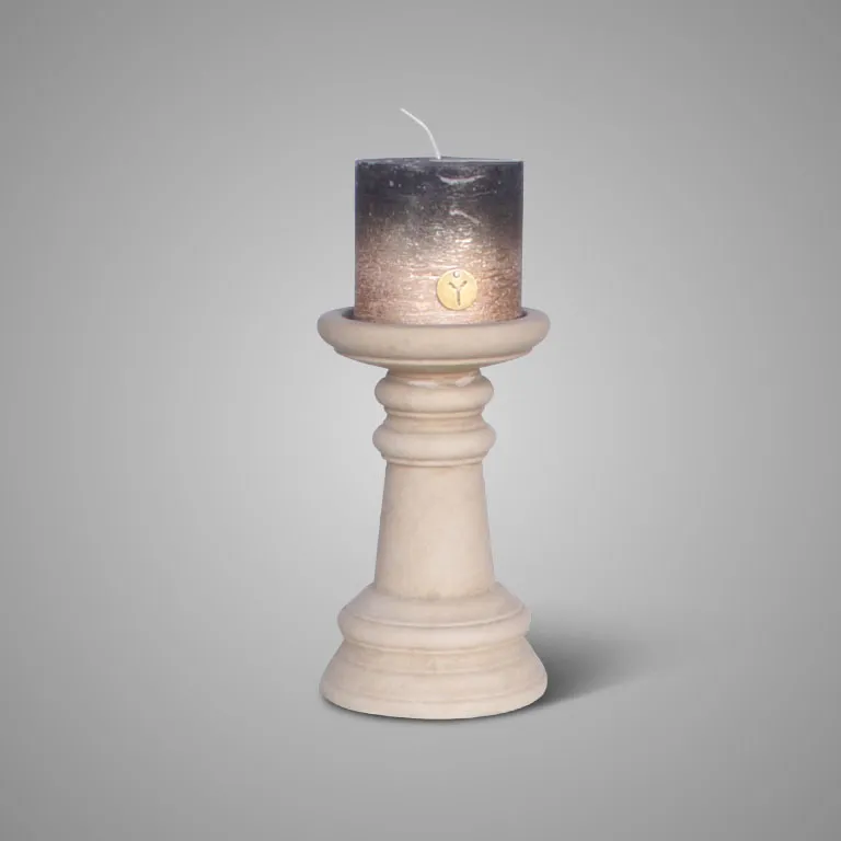 Candleholder Basic Majestic Taupe L D.14 H.23
