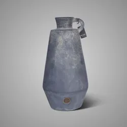 Jar One ear with Neck Ancient Clay L D.20 H.40