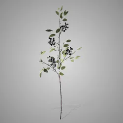 Berry Leaf Blue 100 cm