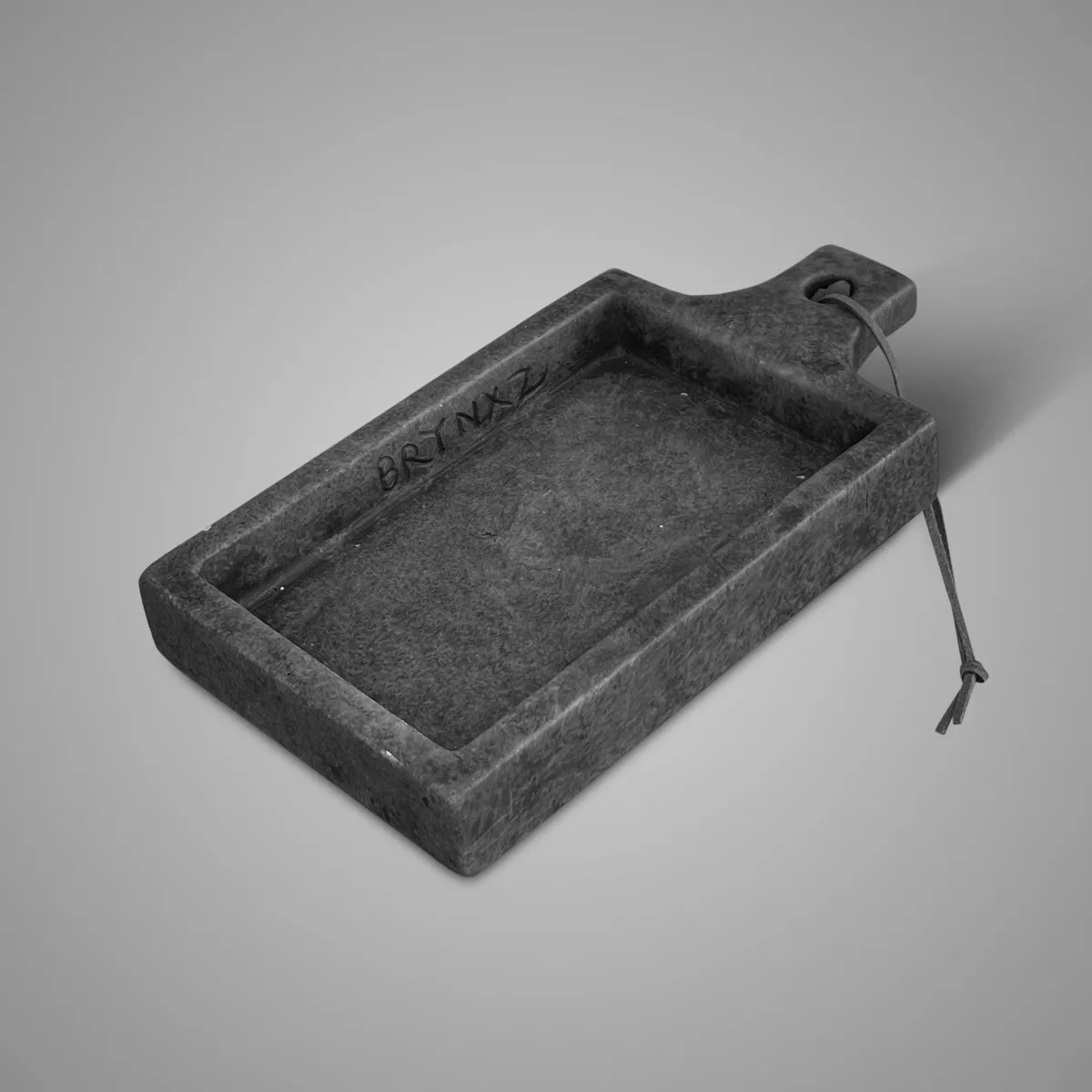 Plate Rectangular with Rope Majestic Taupe 22X12X3