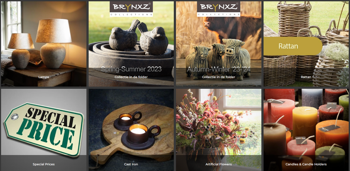 webshop voor retailers brynxz collections woonaccessoires