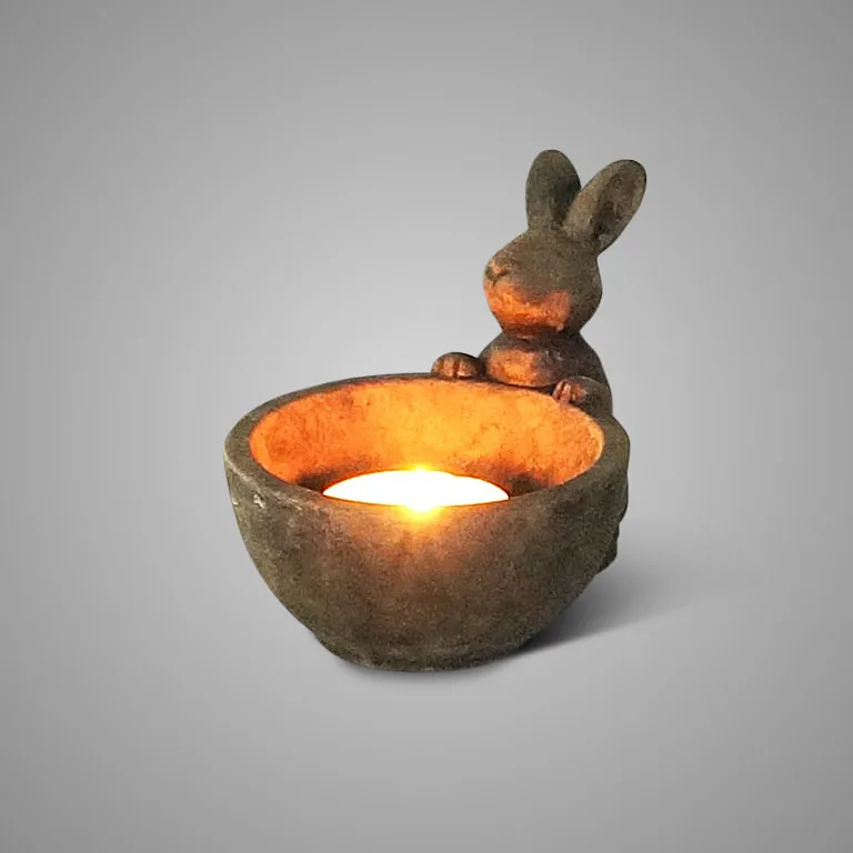 Tealightcup Hare Surprise Majestic Brown L D.16 H.12