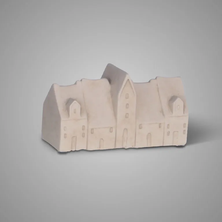 Five rows Classic Houses Majestic Taupe 18x7x10