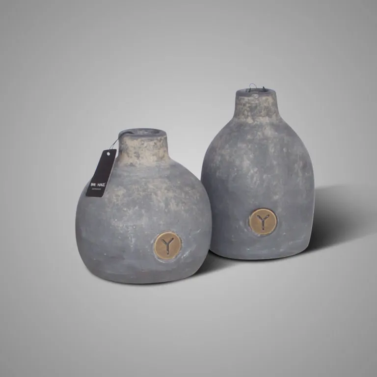 Set of 2 Bottles Idylle Ancient Clay D.14-12 H.19-15