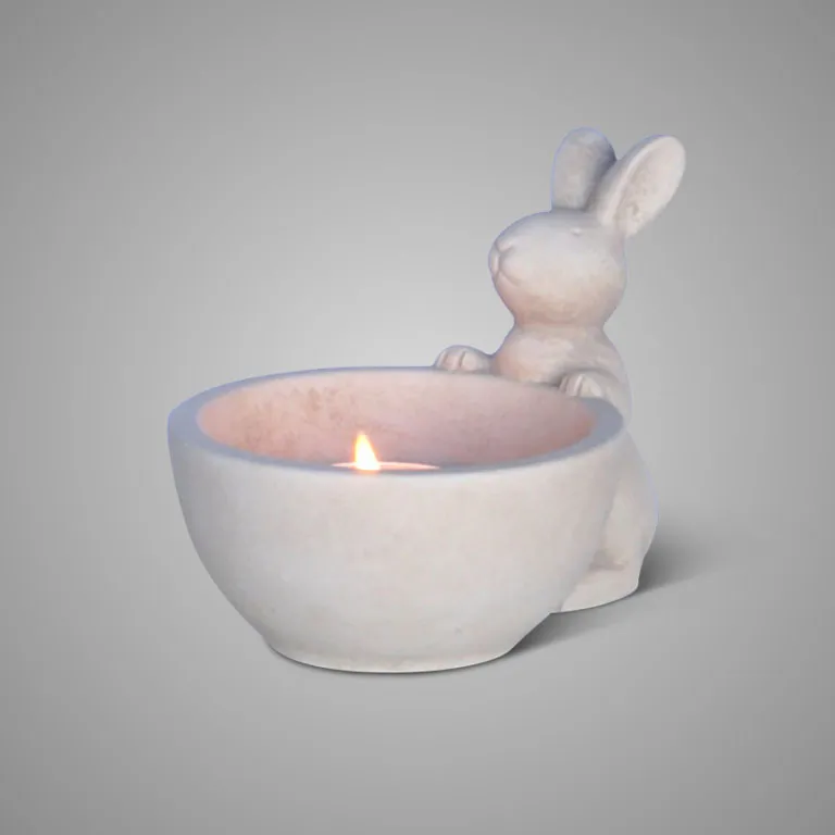 Tealightcup Hare Surprise Majestic Taupe L D.16 H.12